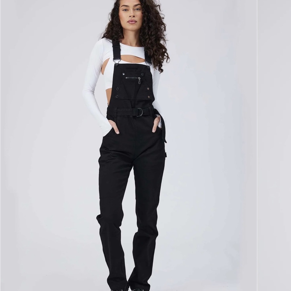 BuffBunny Women's Black Over it Alls - NWT